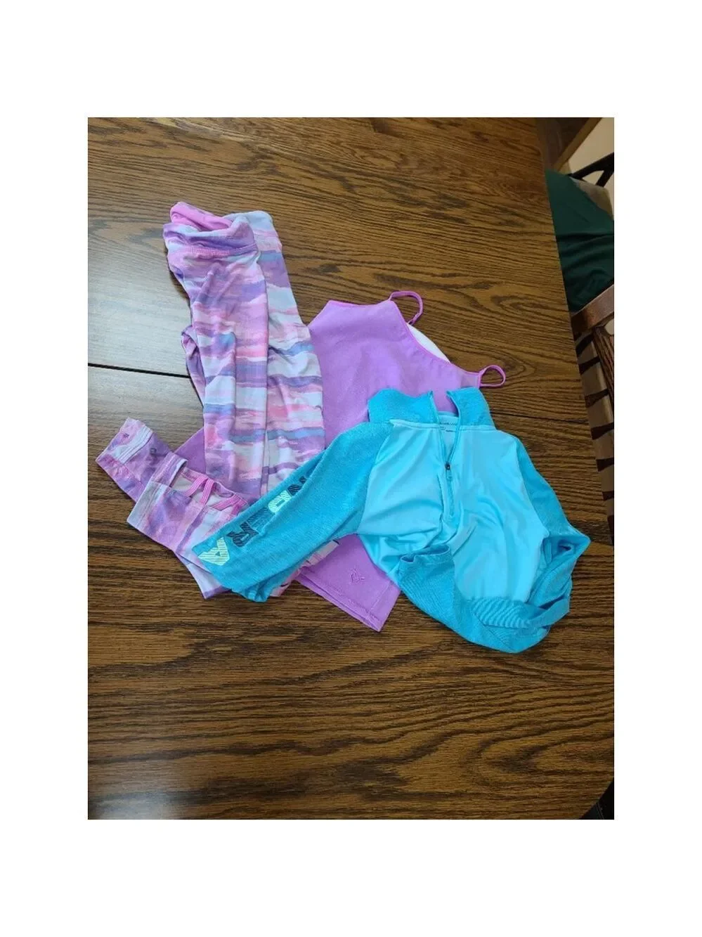 Activewear Outfit Girls 14: Purple Pink Top & Leggings